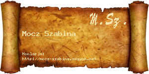 Mocz Szabina névjegykártya